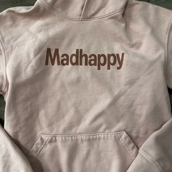 Madhappy Classics Light Pastel Pink Logo Hoodie French Terry - Picture 3 of 8